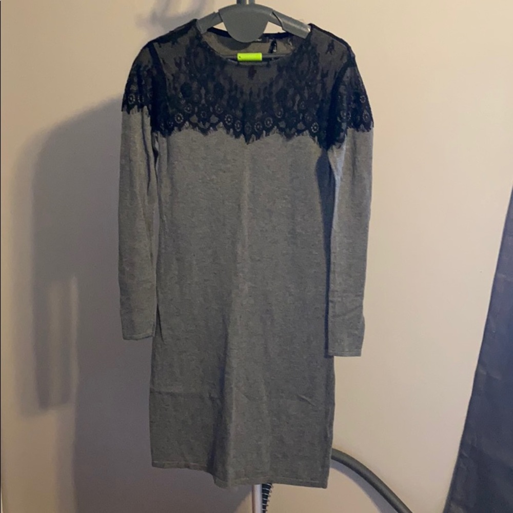 Gray midi dress